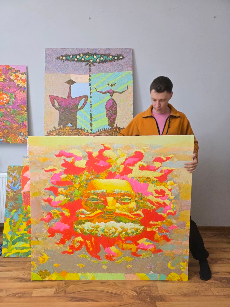 Художник с картиной / Artist with a painting